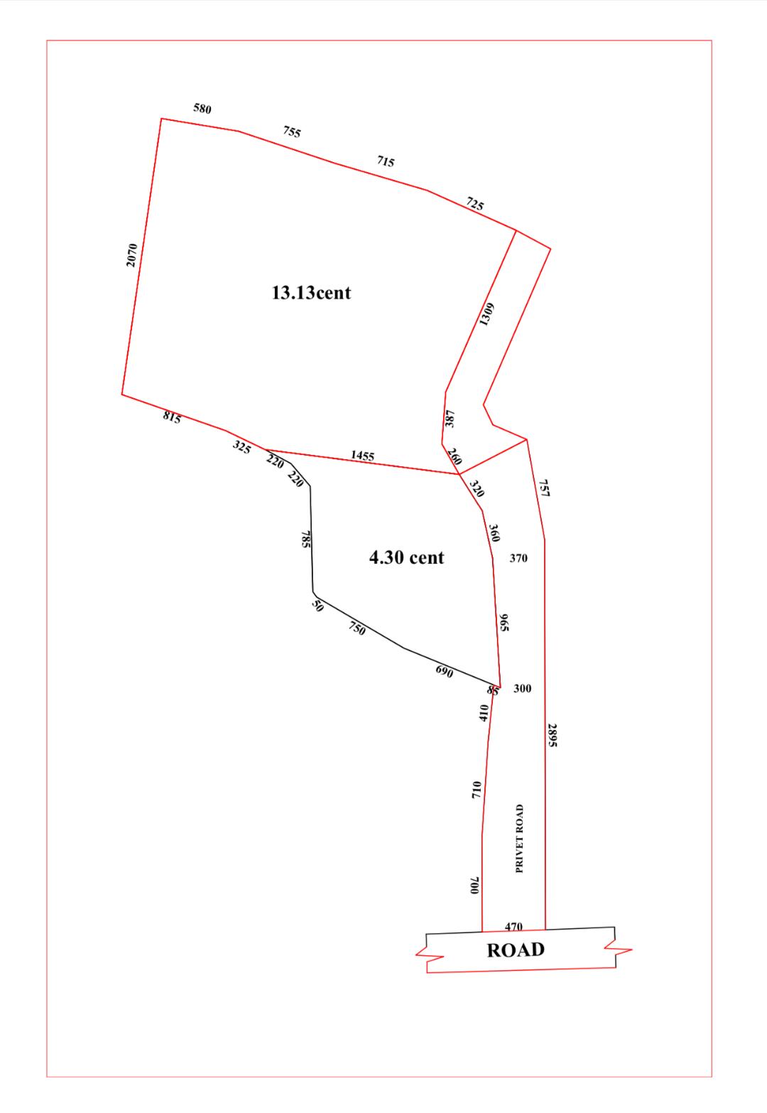 13 Cent Premium Residential plot for Sale at Kakkodi for 6.5L per Cent